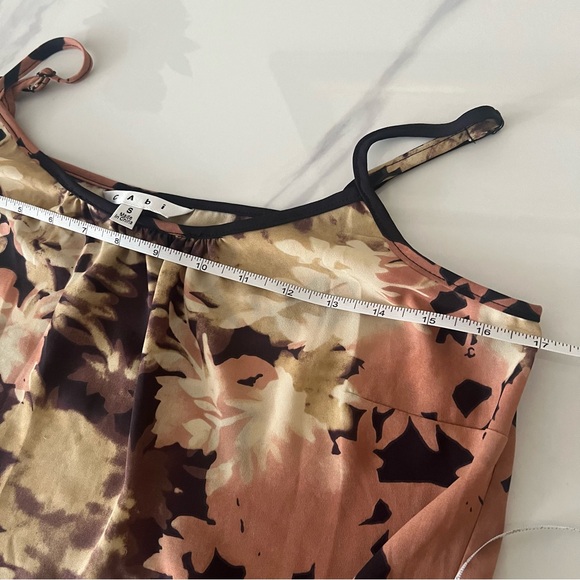 Cabi Shadow Leaf Brown Tank Top Cami Size Small - Picture 4 of 7